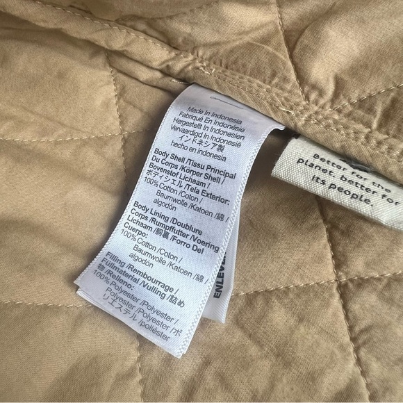 Madewell Quilted Lightspun Cropped Shirt-Jacket XS Desert Dune - Picture 10 of 12